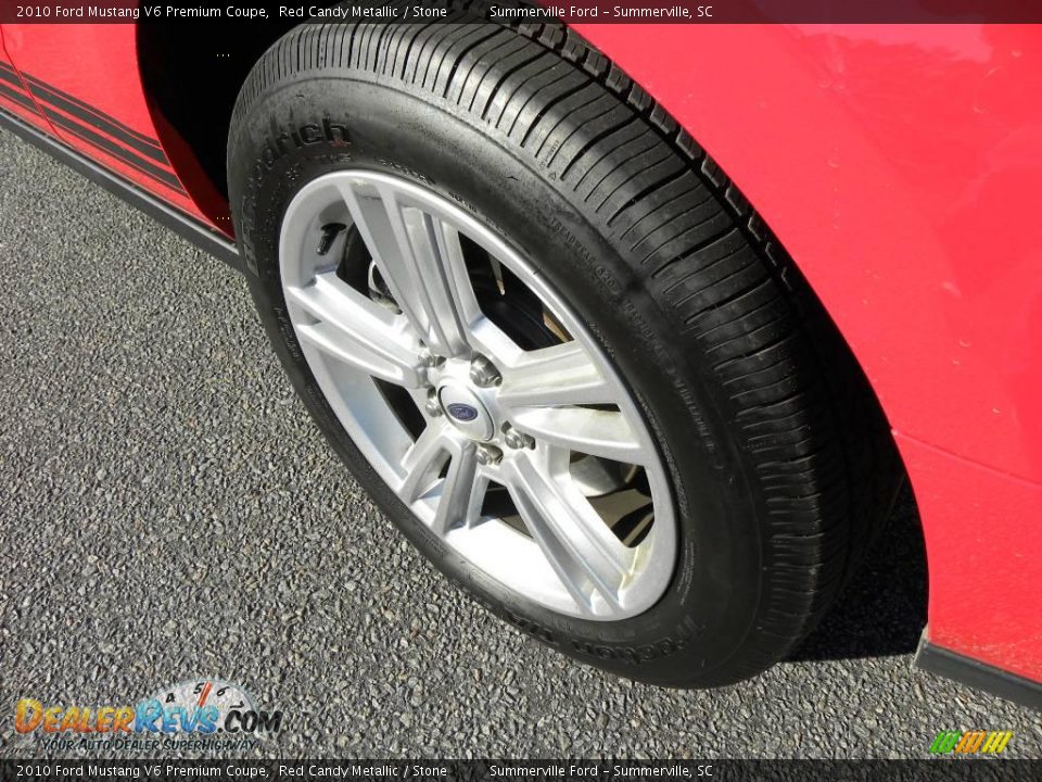 2010 Ford Mustang V6 Premium Coupe Red Candy Metallic / Stone Photo #12