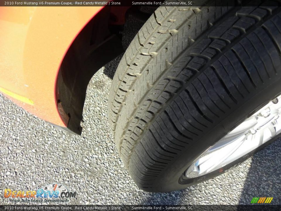 2010 Ford Mustang V6 Premium Coupe Red Candy Metallic / Stone Photo #13