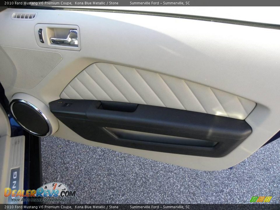 2010 Ford Mustang V6 Premium Coupe Kona Blue Metallic / Stone Photo #7