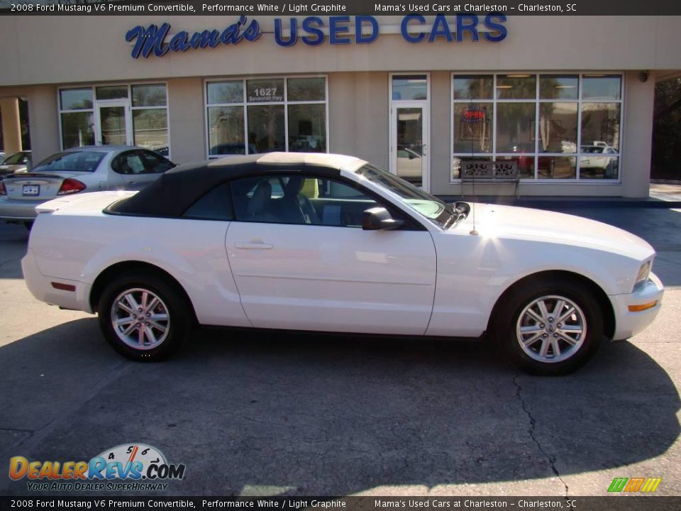 2008 Ford Mustang V6 Premium Convertible Performance White / Light Graphite Photo #1