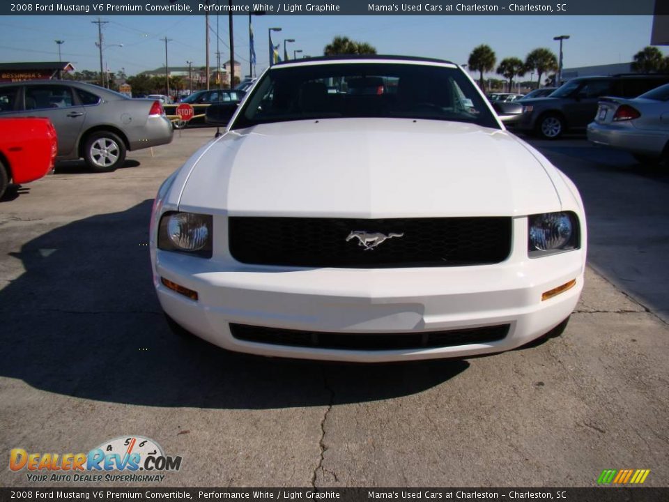 2008 Ford Mustang V6 Premium Convertible Performance White / Light Graphite Photo #3