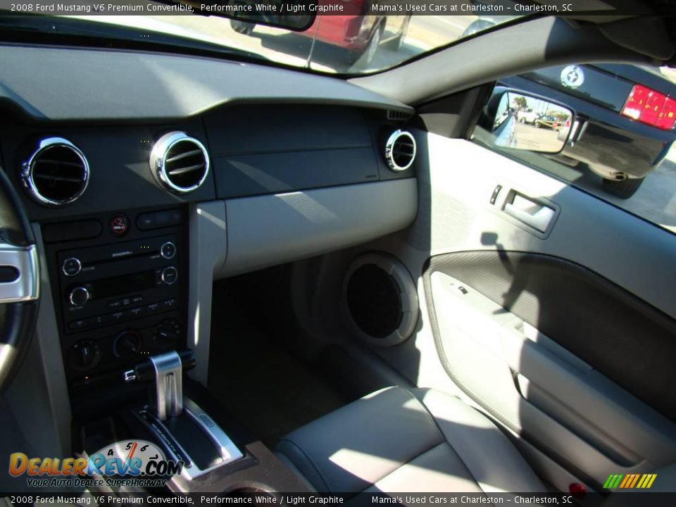2008 Ford Mustang V6 Premium Convertible Performance White / Light Graphite Photo #12