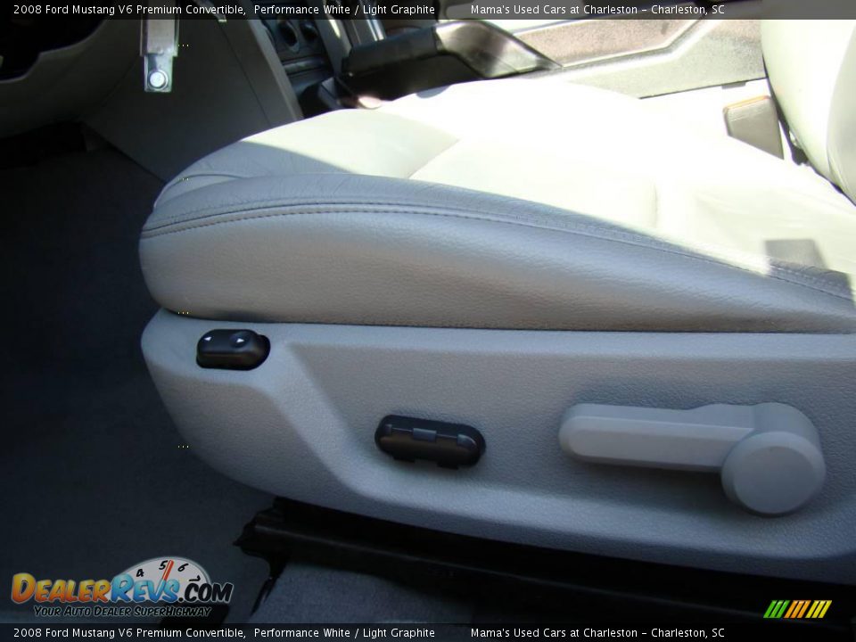 2008 Ford Mustang V6 Premium Convertible Performance White / Light Graphite Photo #13