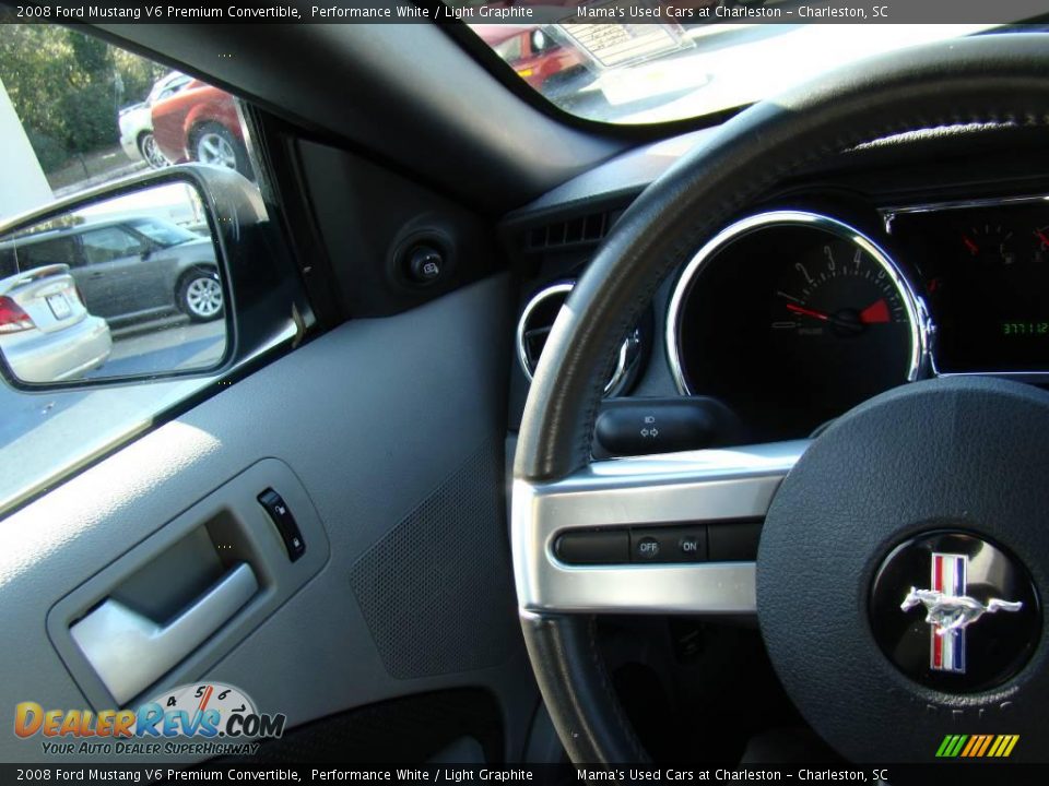 2008 Ford Mustang V6 Premium Convertible Performance White / Light Graphite Photo #15