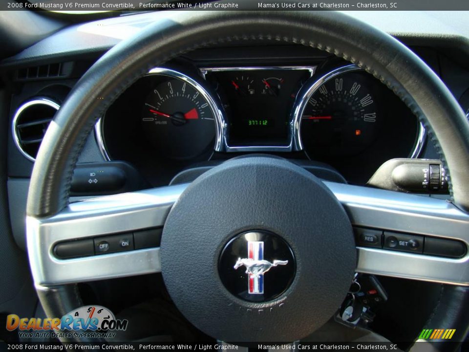 2008 Ford Mustang V6 Premium Convertible Performance White / Light Graphite Photo #16