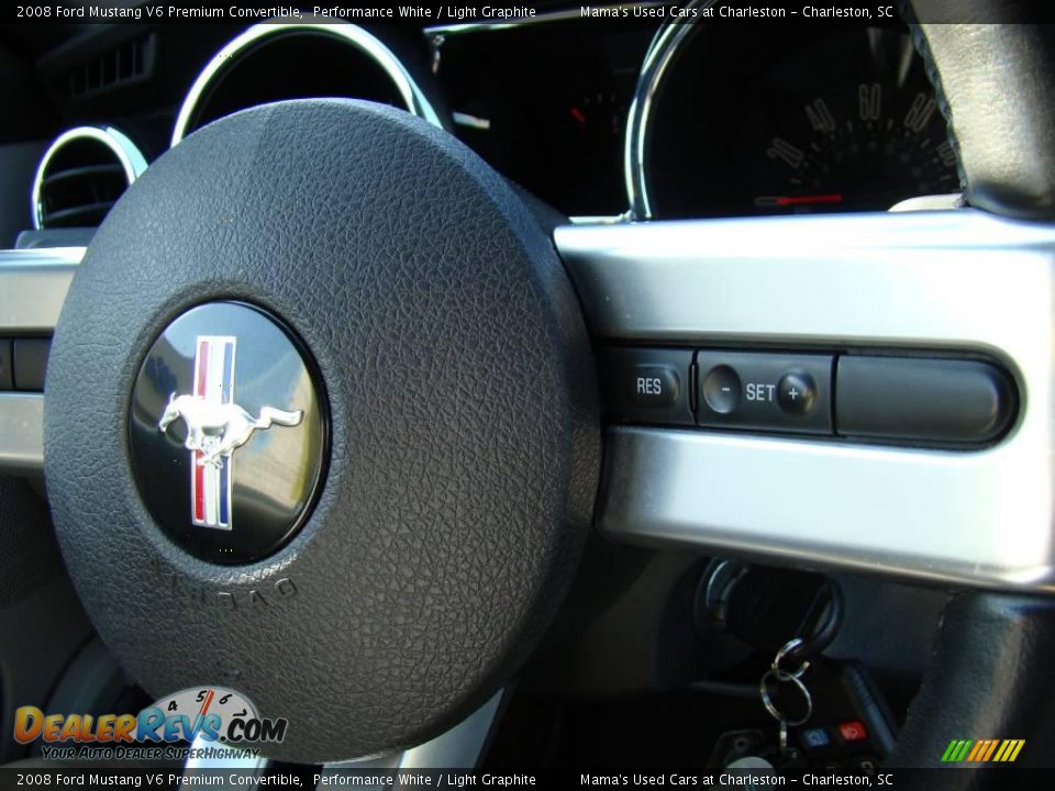 2008 Ford Mustang V6 Premium Convertible Performance White / Light Graphite Photo #17