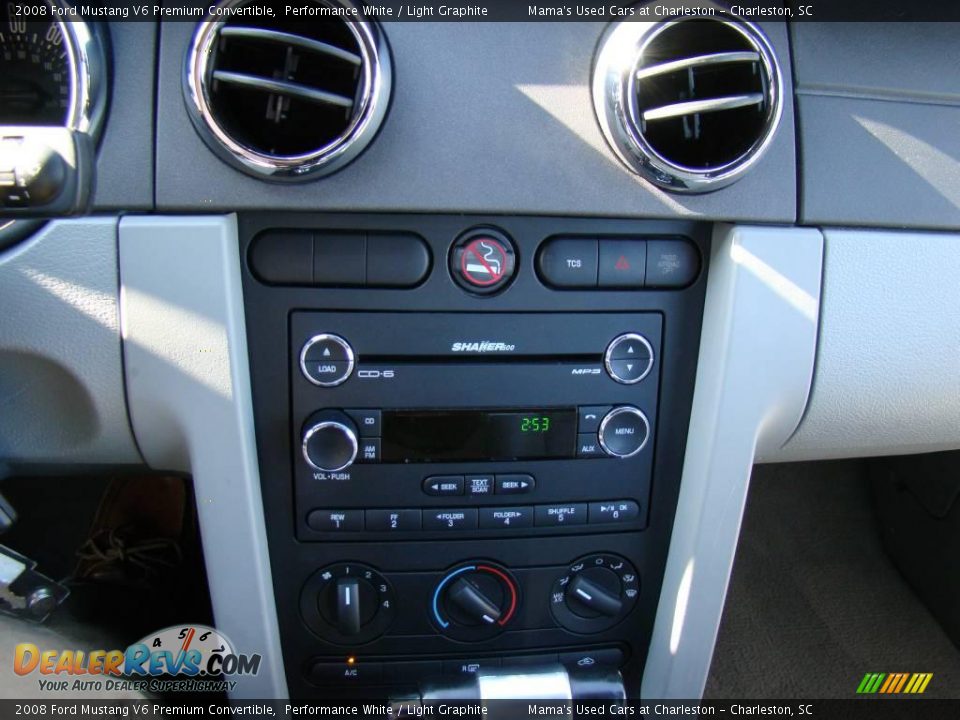 2008 Ford Mustang V6 Premium Convertible Performance White / Light Graphite Photo #18