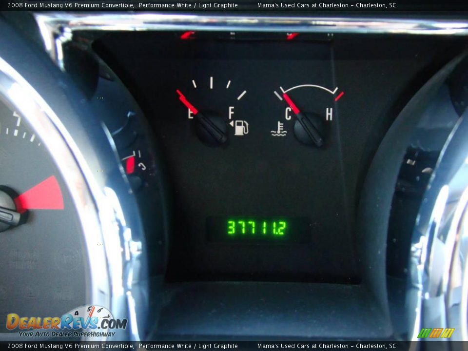 2008 Ford Mustang V6 Premium Convertible Performance White / Light Graphite Photo #20