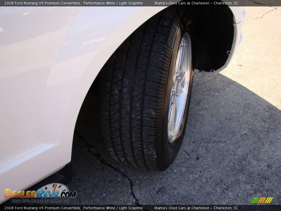 2008 Ford Mustang V6 Premium Convertible Performance White / Light Graphite Photo #22
