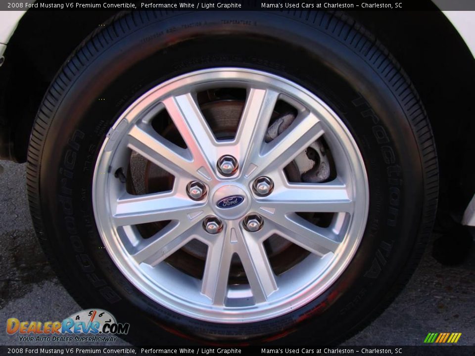 2008 Ford Mustang V6 Premium Convertible Performance White / Light Graphite Photo #23