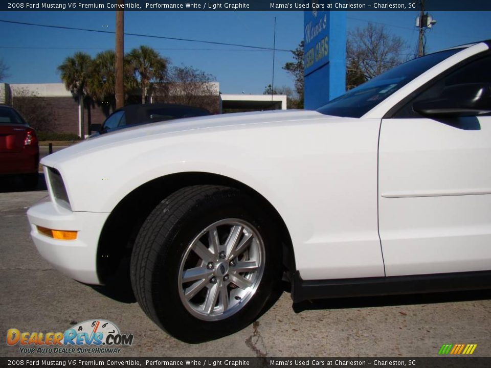 2008 Ford Mustang V6 Premium Convertible Performance White / Light Graphite Photo #25