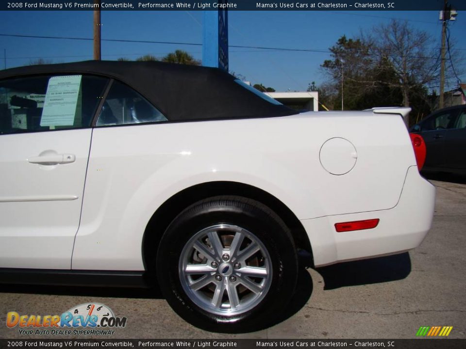 2008 Ford Mustang V6 Premium Convertible Performance White / Light Graphite Photo #26