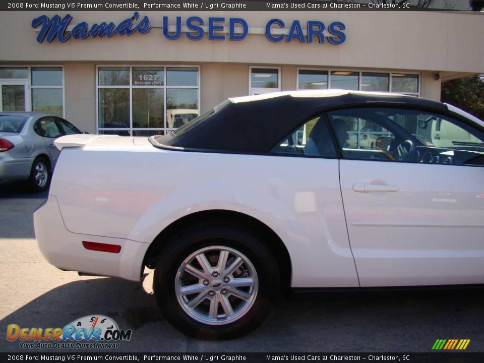 2008 Ford Mustang V6 Premium Convertible Performance White / Light Graphite Photo #27