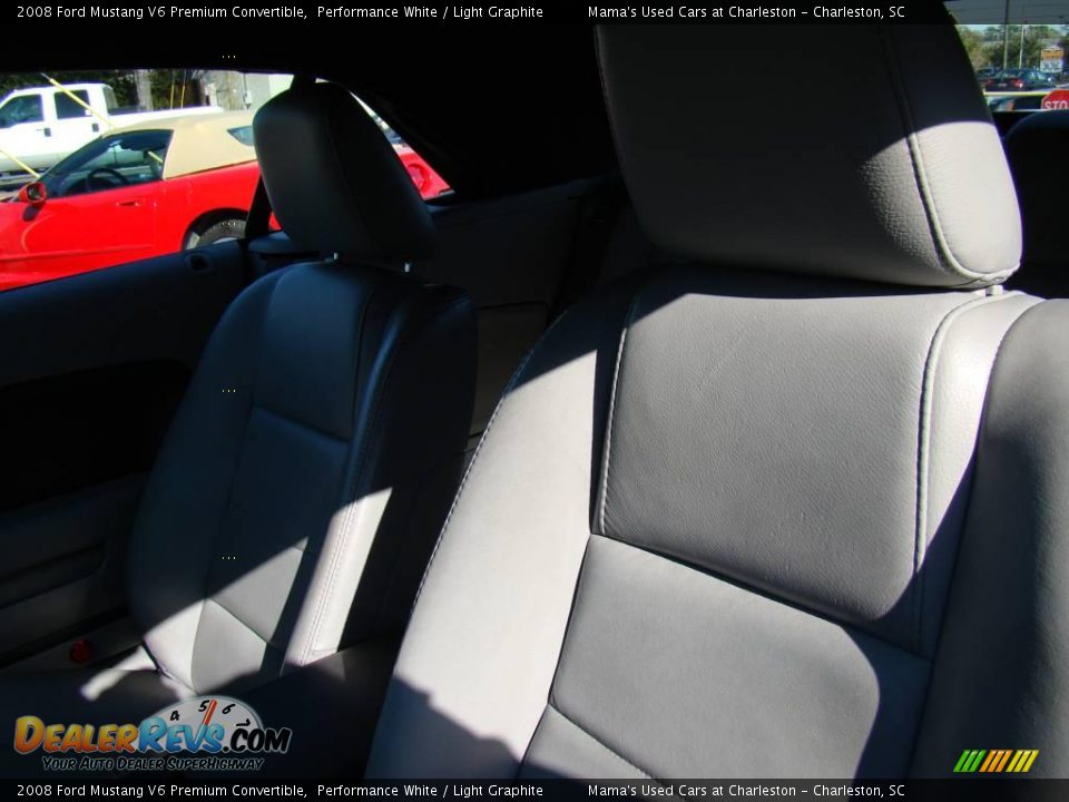 2008 Ford Mustang V6 Premium Convertible Performance White / Light Graphite Photo #29