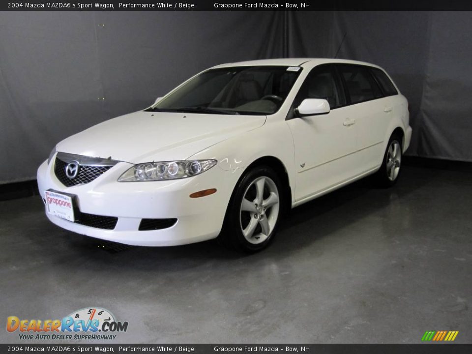 2004 Mazda MAZDA6 s Sport Wagon Performance White / Beige Photo #1