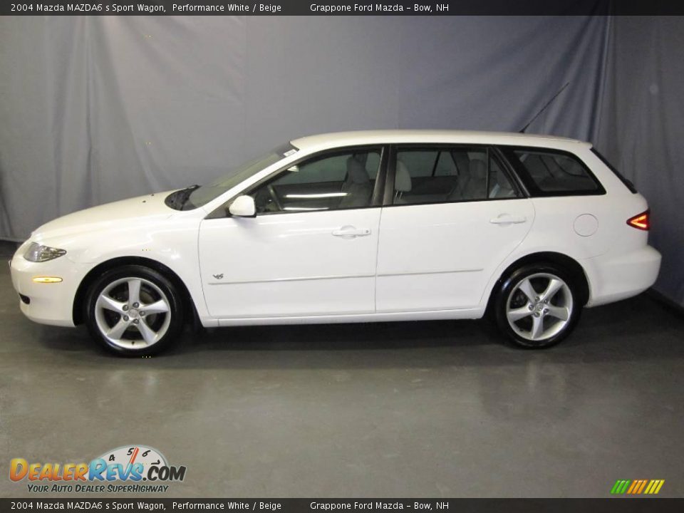 2004 Mazda MAZDA6 s Sport Wagon Performance White / Beige Photo #2