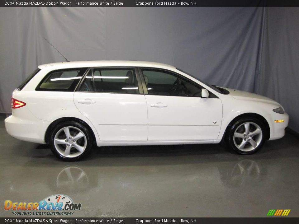 2004 Mazda MAZDA6 s Sport Wagon Performance White / Beige Photo #4