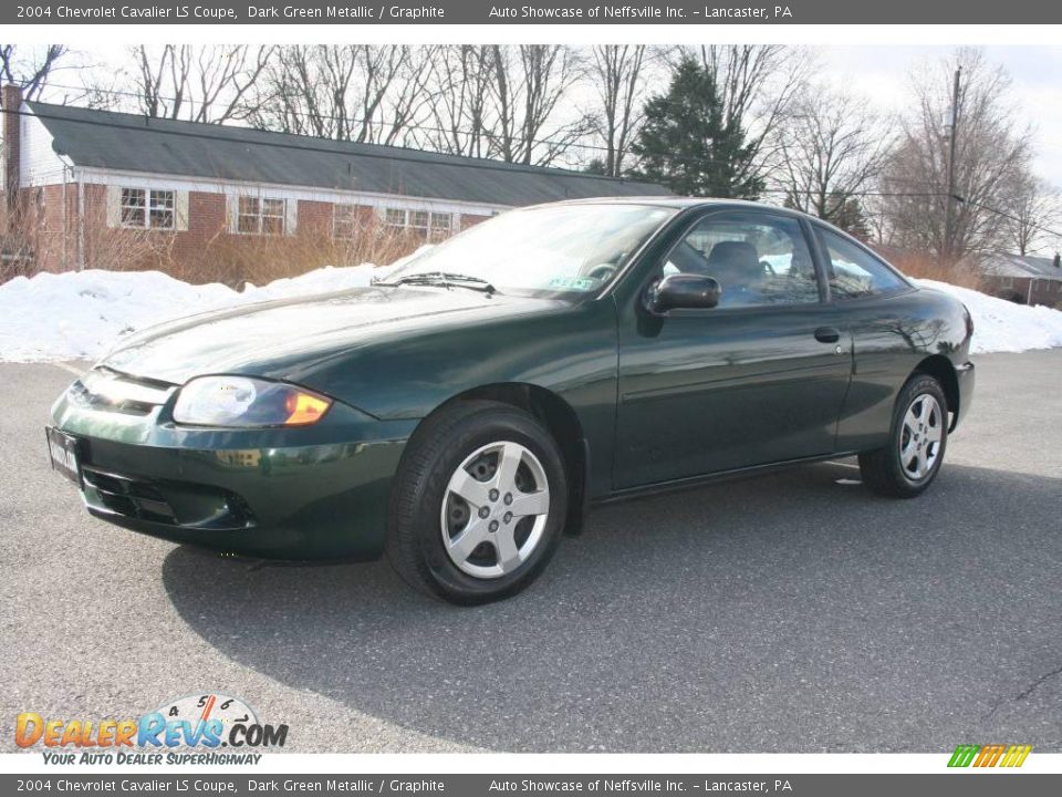 2004 Chevrolet Cavalier LS Coupe Dark Green Metallic / Graphite Photo #1