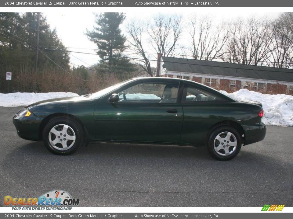 2004 Chevrolet Cavalier LS Coupe Dark Green Metallic / Graphite Photo #2