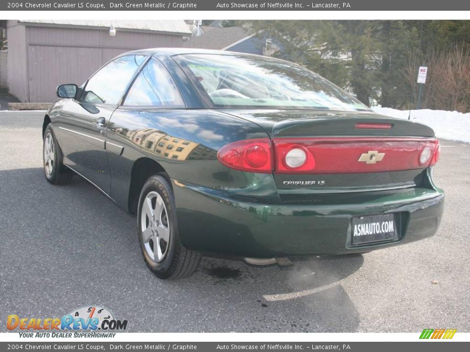2004 Chevrolet Cavalier LS Coupe Dark Green Metallic / Graphite Photo #3