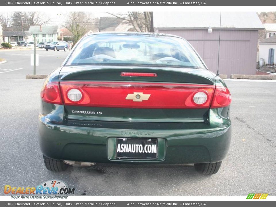 2004 Chevrolet Cavalier LS Coupe Dark Green Metallic / Graphite Photo #4