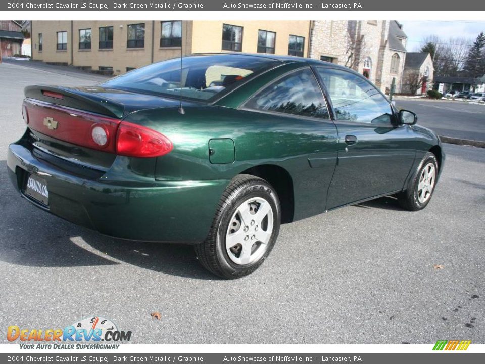 2004 Chevrolet Cavalier LS Coupe Dark Green Metallic / Graphite Photo #5