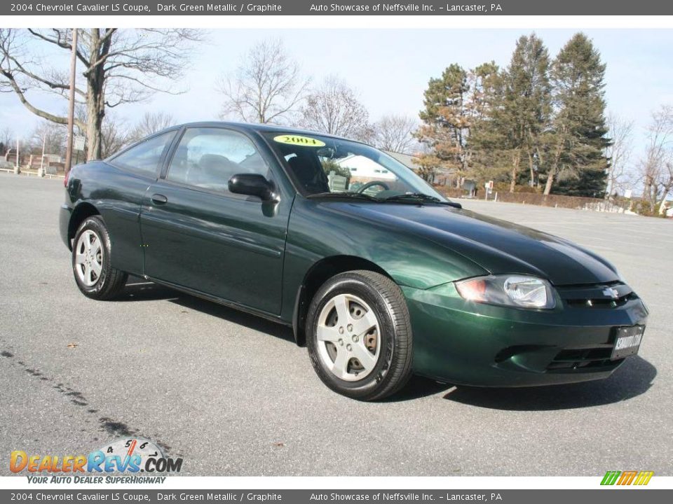 2004 Chevrolet Cavalier LS Coupe Dark Green Metallic / Graphite Photo #7