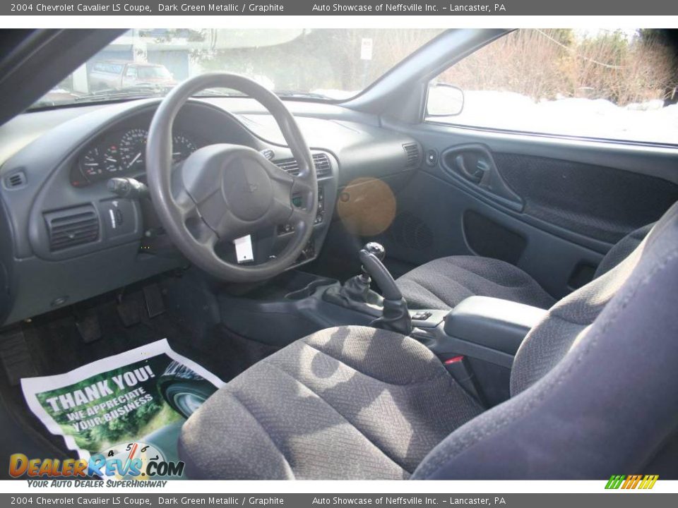 2004 Chevrolet Cavalier LS Coupe Dark Green Metallic / Graphite Photo #8