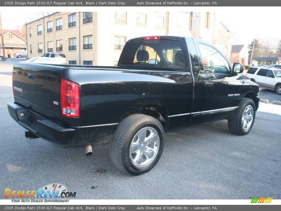 2005 Dodge Ram 1500 SLT Regular Cab 4x4 Black / Dark Slate Gray Photo #5