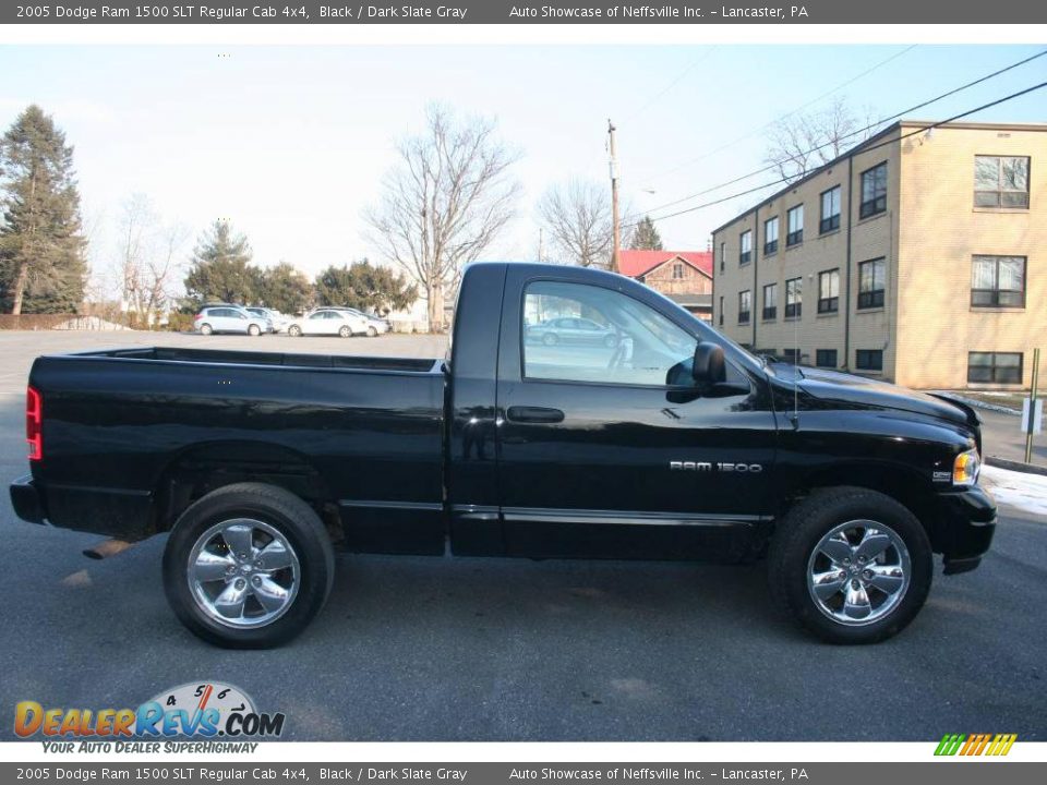 2005 Dodge Ram 1500 SLT Regular Cab 4x4 Black / Dark Slate Gray Photo #6