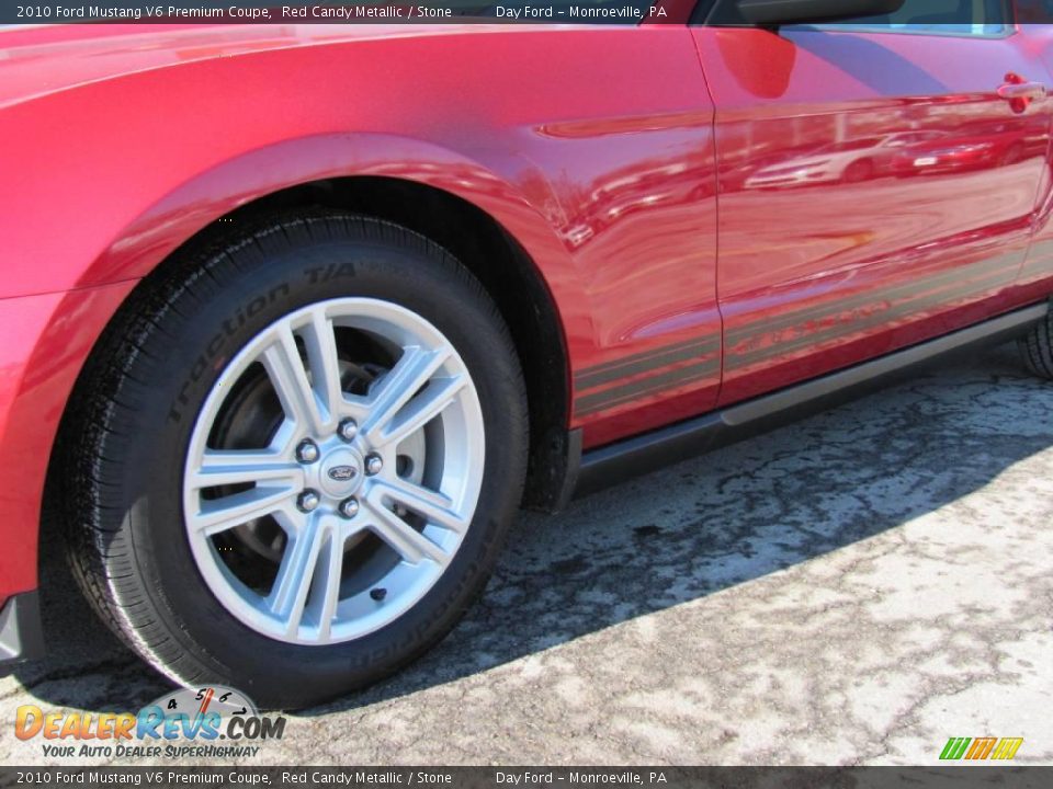 2010 Ford Mustang V6 Premium Coupe Red Candy Metallic / Stone Photo #3