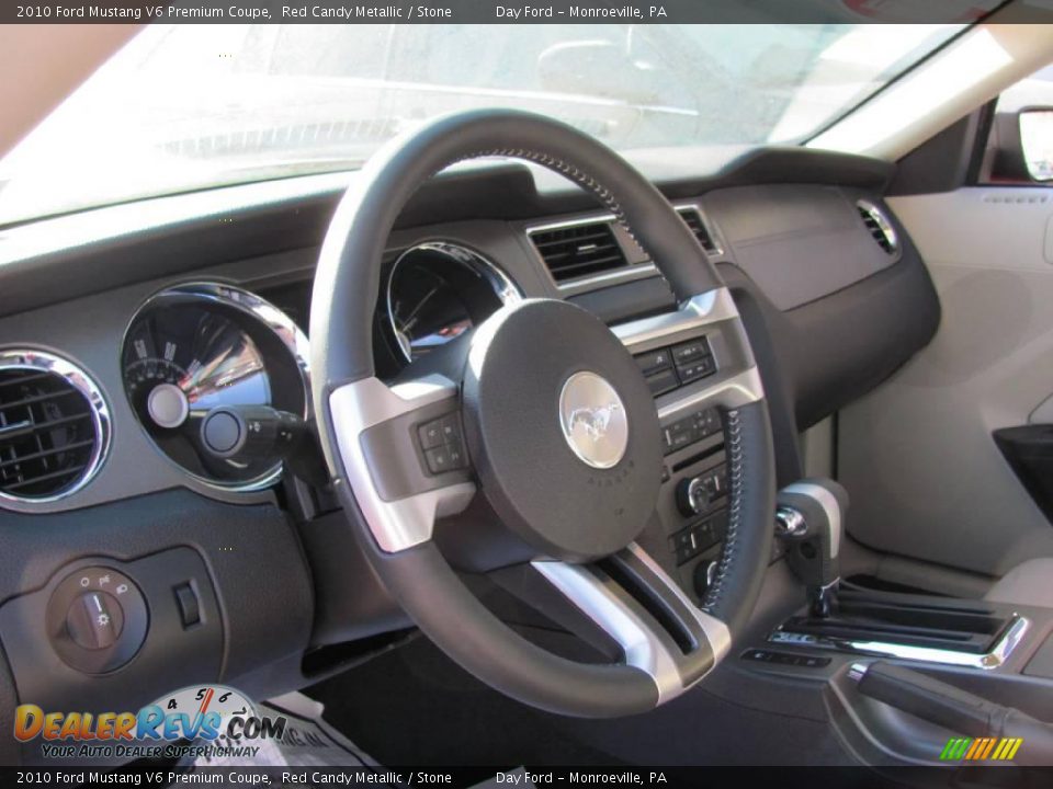 2010 Ford Mustang V6 Premium Coupe Red Candy Metallic / Stone Photo #7