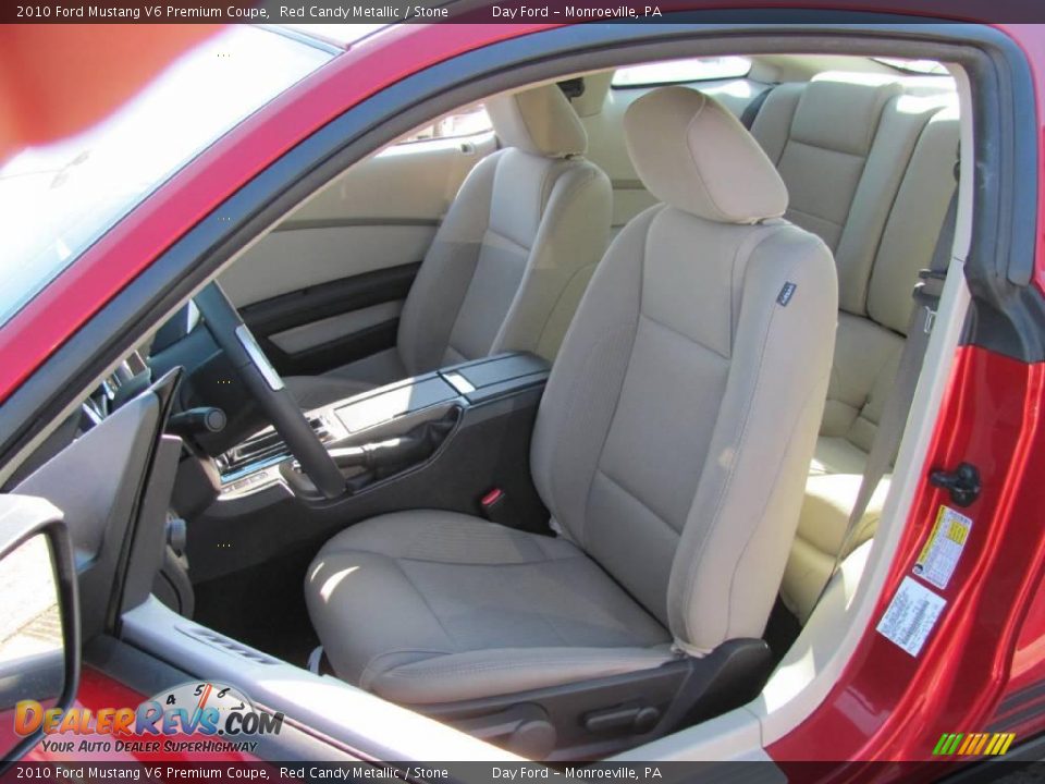 2010 Ford Mustang V6 Premium Coupe Red Candy Metallic / Stone Photo #9