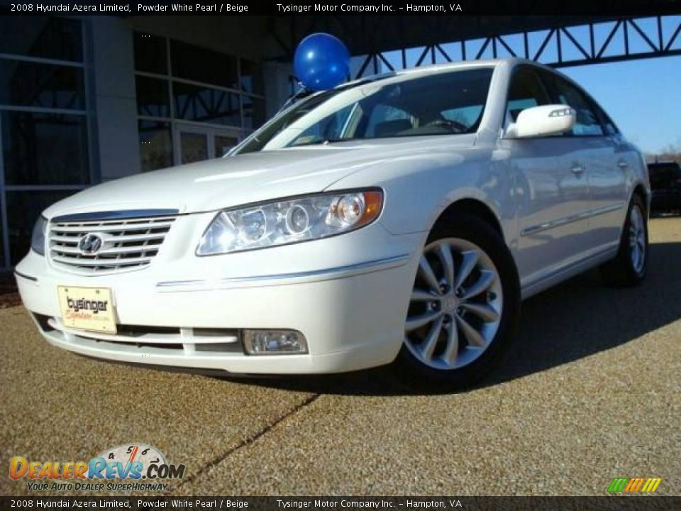 2008 Hyundai Azera Limited Powder White Pearl / Beige Photo #1