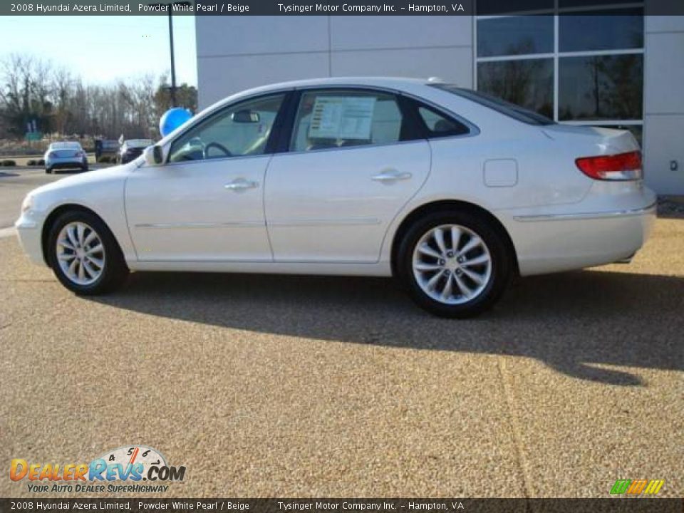2008 Hyundai Azera Limited Powder White Pearl / Beige Photo #3