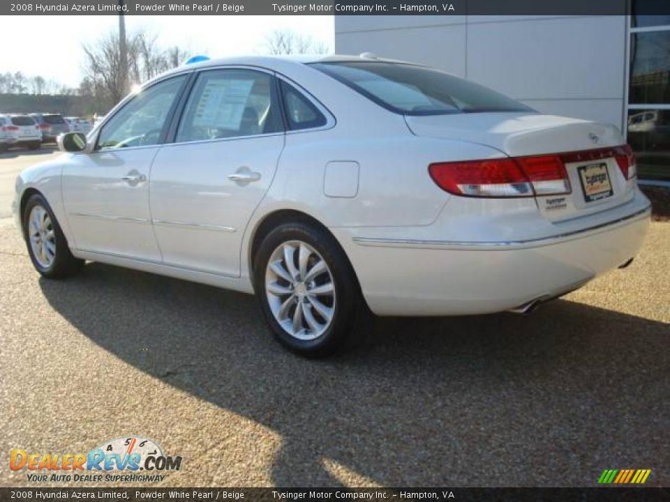 2008 Hyundai Azera Limited Powder White Pearl / Beige Photo #4