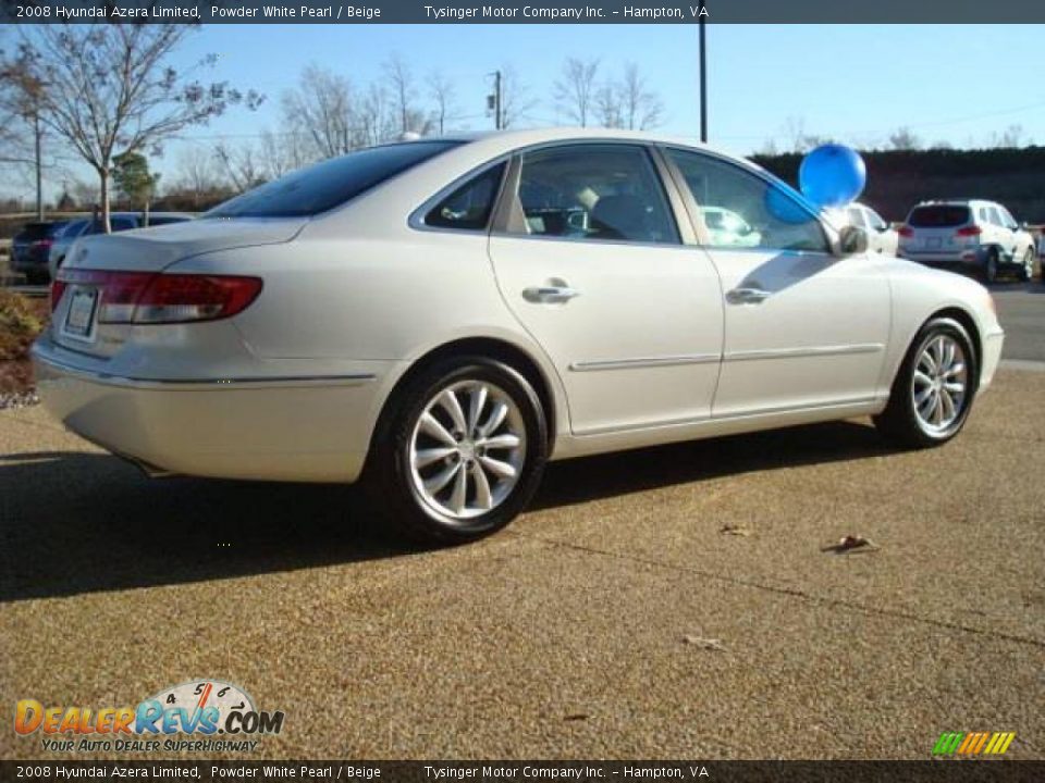 2008 Hyundai Azera Limited Powder White Pearl / Beige Photo #6