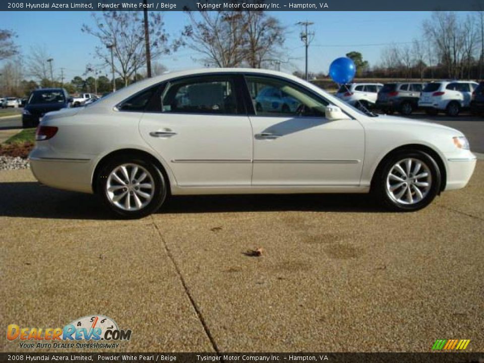 2008 Hyundai Azera Limited Powder White Pearl / Beige Photo #7