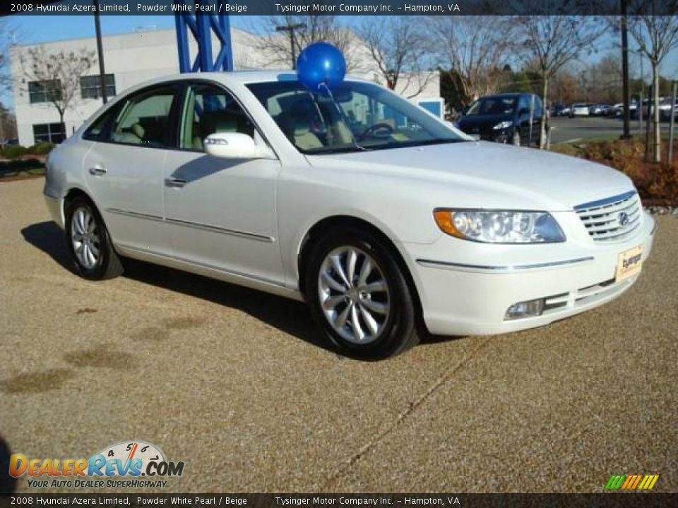 2008 Hyundai Azera Limited Powder White Pearl / Beige Photo #8