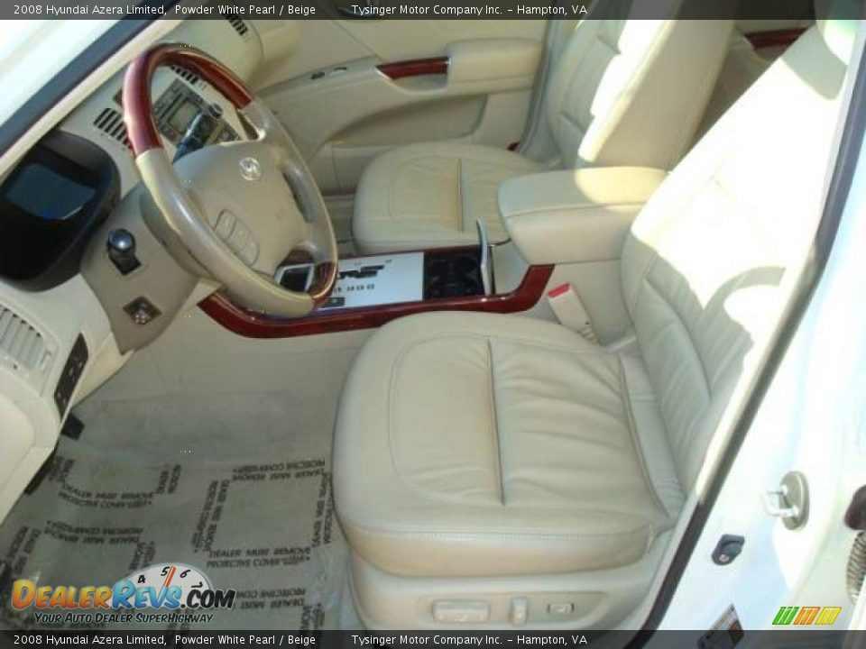 2008 Hyundai Azera Limited Powder White Pearl / Beige Photo #10