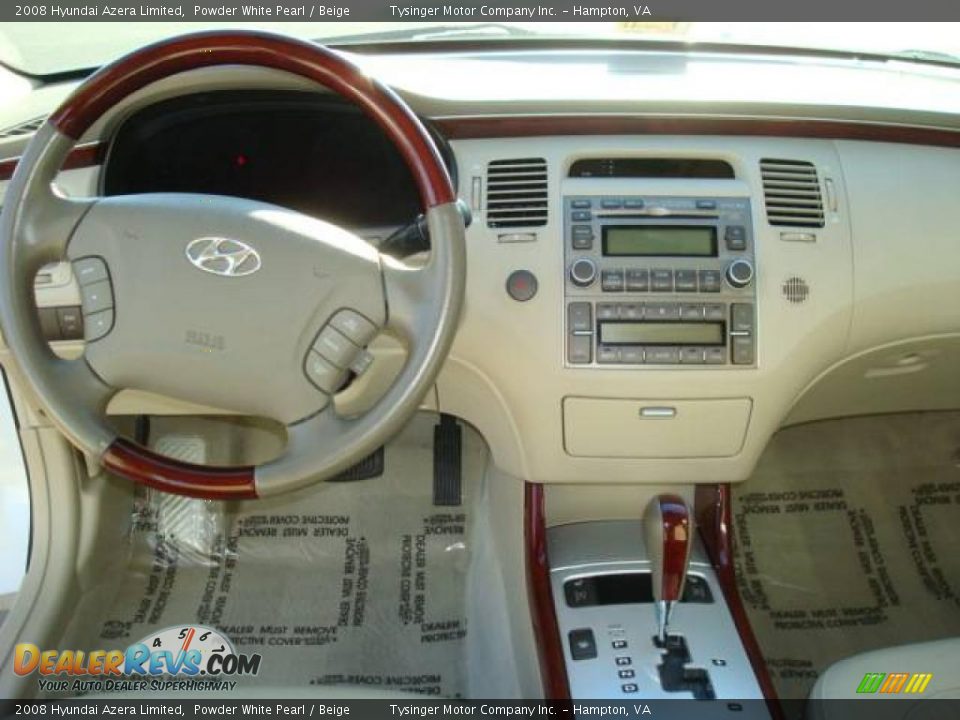 2008 Hyundai Azera Limited Powder White Pearl / Beige Photo #12