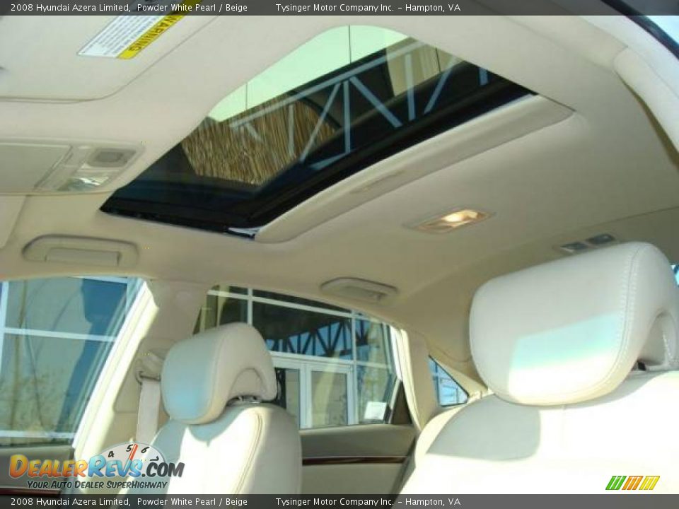 2008 Hyundai Azera Limited Powder White Pearl / Beige Photo #13