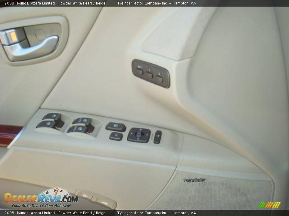 2008 Hyundai Azera Limited Powder White Pearl / Beige Photo #14