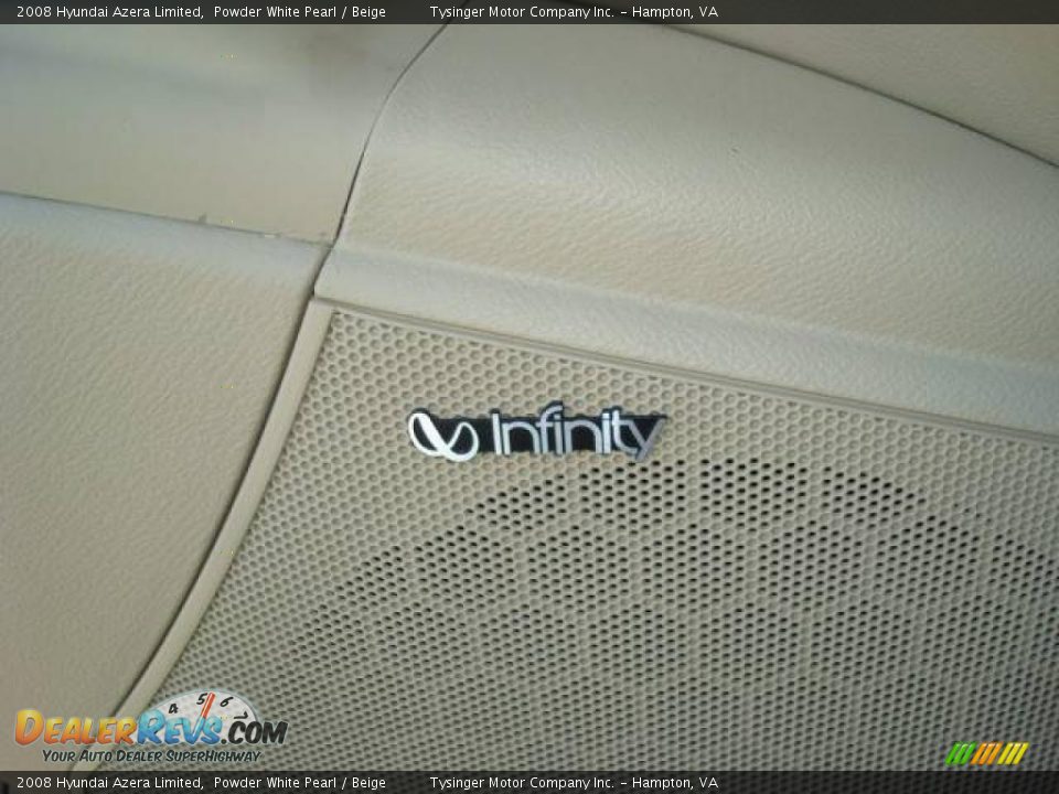 2008 Hyundai Azera Limited Powder White Pearl / Beige Photo #15