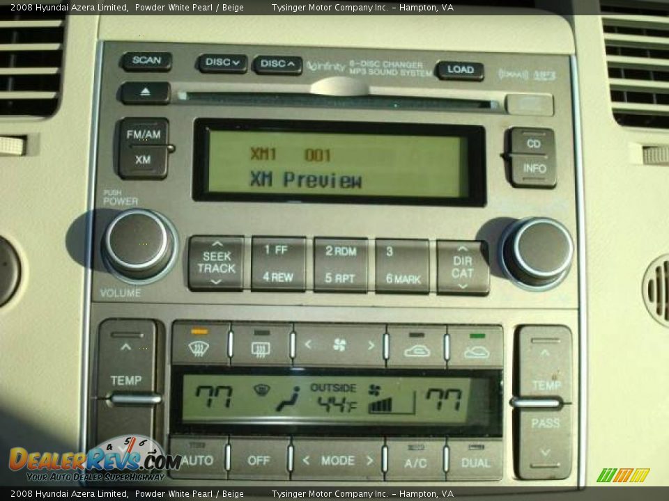 2008 Hyundai Azera Limited Powder White Pearl / Beige Photo #16