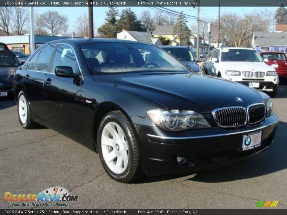2006 BMW 7 Series 750i Sedan Black Sapphire Metallic / Black/Black Photo #2