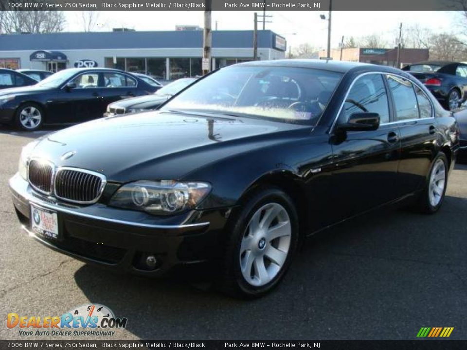 2006 BMW 7 Series 750i Sedan Black Sapphire Metallic / Black/Black Photo #4