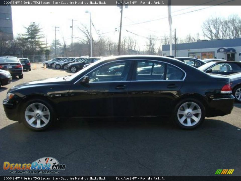 2006 BMW 7 Series 750i Sedan Black Sapphire Metallic / Black/Black Photo #5