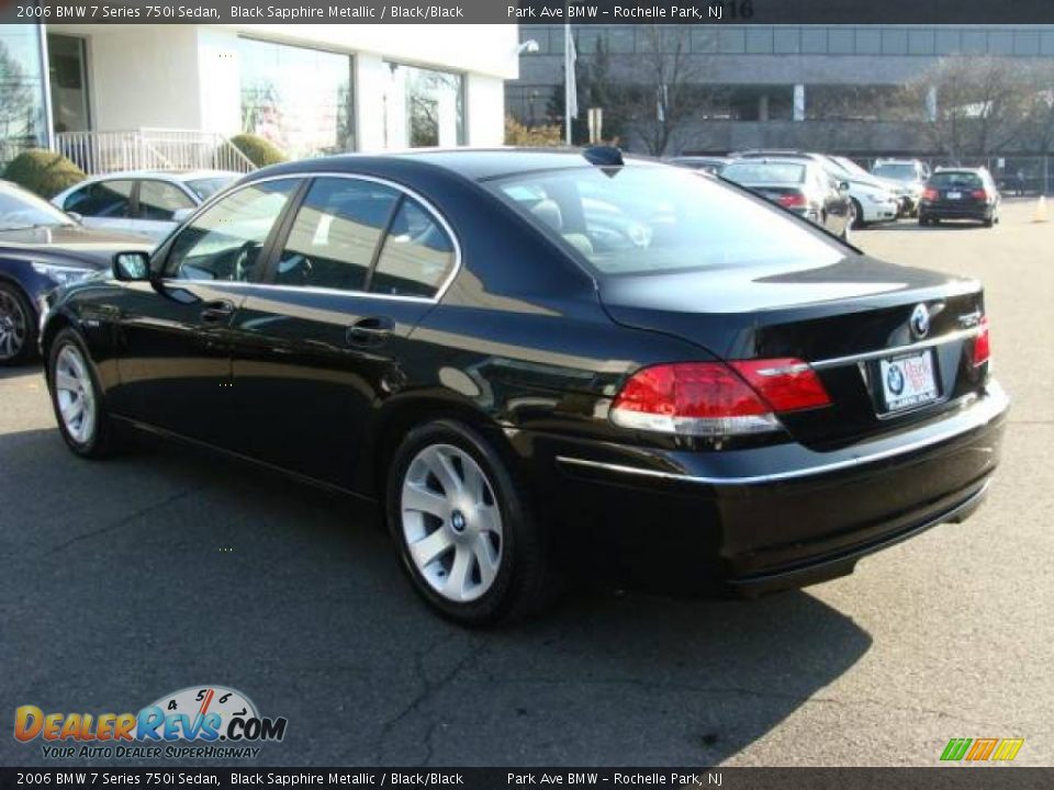 2006 BMW 7 Series 750i Sedan Black Sapphire Metallic / Black/Black Photo #6