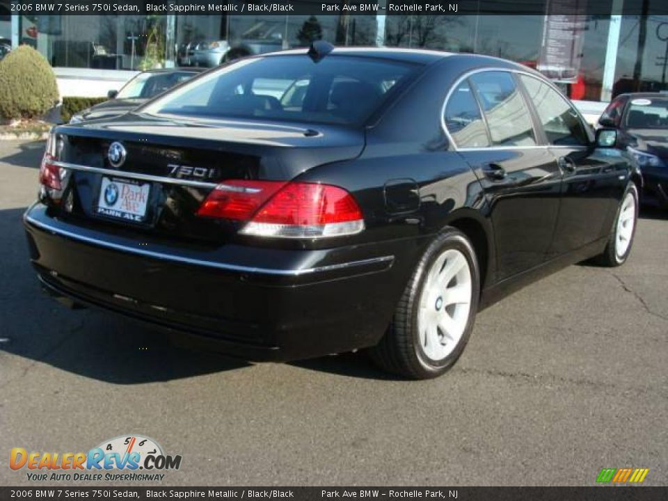 2006 BMW 7 Series 750i Sedan Black Sapphire Metallic / Black/Black Photo #8